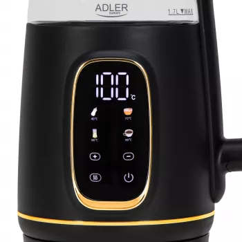 ADLER AD 1305 elektrinis virdulys juodos-auksinės spalvos