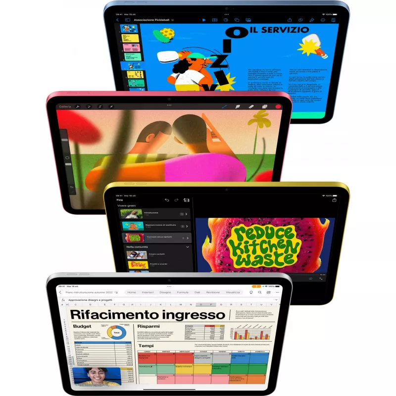 Apple iPad 10th Gen 10.9in Wi-Fi 64GB - Sidabrinis, 27,7 cm (10.9), 2360 x 1640 pikselių, 64 GB, iPadOS 16, 477 g, Sidabrinis
