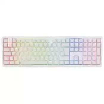 Mechaninė žaidimų klaviatūra Ducky Zero 6108 Pure White su Cherry MX Red jungikliais, be skaitmenų klaviatūros