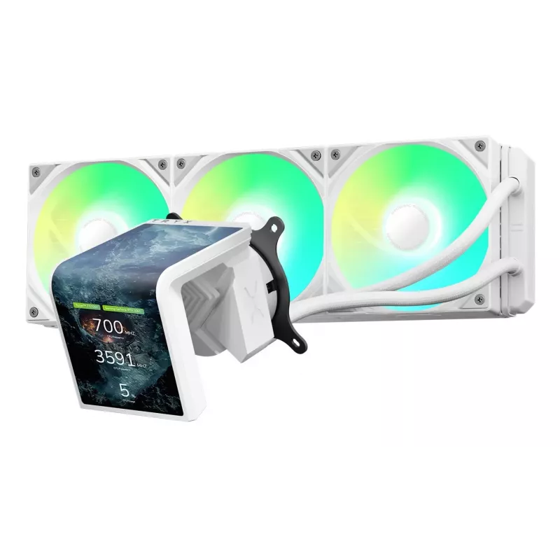 „TRYX PANORAMA SE ARGB 360“ 360 mm radiatoriaus 3D-AMOLED ekrano skystasis procesoriaus aušintuvas