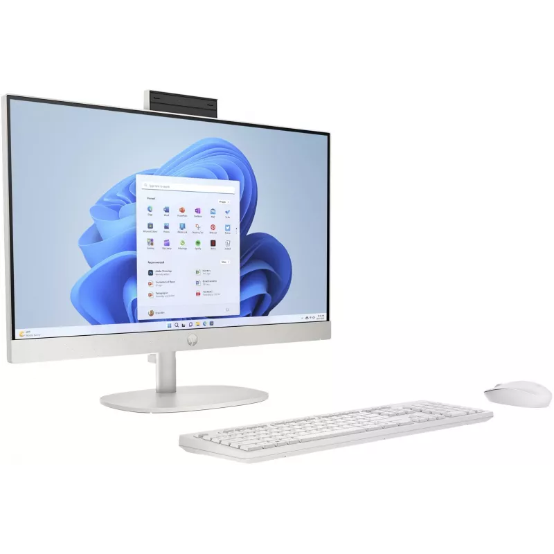 HP 24-cr0312nw AMD Ryzen™ 5 7520U 60,5 cm (23,8) 1920 x 1080 px Viskas viename kompiuteris 16 GB LPDDR5-SDRAM 512 GB SSD Windows 11 Home Wi-Fi 6 (802.11ax) Balta