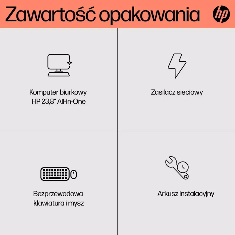 HP 24-cr0312nw AMD Ryzen™ 5 7520U 60,5 cm (23,8) 1920 x 1080 px Viskas viename kompiuteris 16 GB LPDDR5-SDRAM 512 GB SSD Windows 11 Home Wi-Fi 6 (802.11ax) Balta