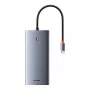Hub 13in1 Baseus PortalJoy USB-C į HDMI+DP+VGA+C+USB+PD+RJ45+SD/TF+3,5 mm (pilkas)