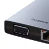 Hub 13in1 Baseus PortalJoy USB-C į HDMI+DP+VGA+C+USB+PD+RJ45+SD/TF+3,5 mm (pilkas)