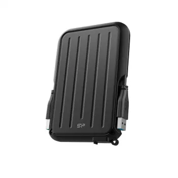 Išorinis kietasis diskas Silicon Power A66 2TB USB 3.2 Gen 1 (USB-A) juodas, maitinamas per USB, atsparus vandeniui