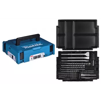 MAKITA DRILL BIT SET SDS + CHISELS 17pcs. IN THE MAKPAC SUITCASE