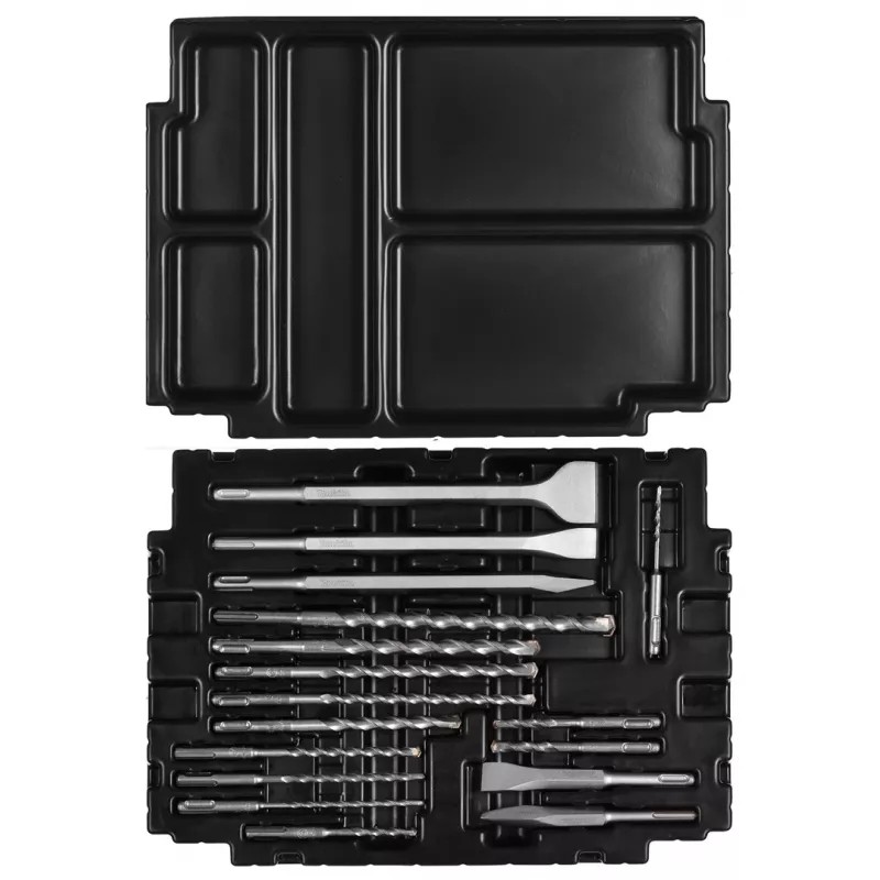 MAKITA DRILL BIT SET SDS + CHISELS 17pcs. IN THE MAKPAC SUITCASE