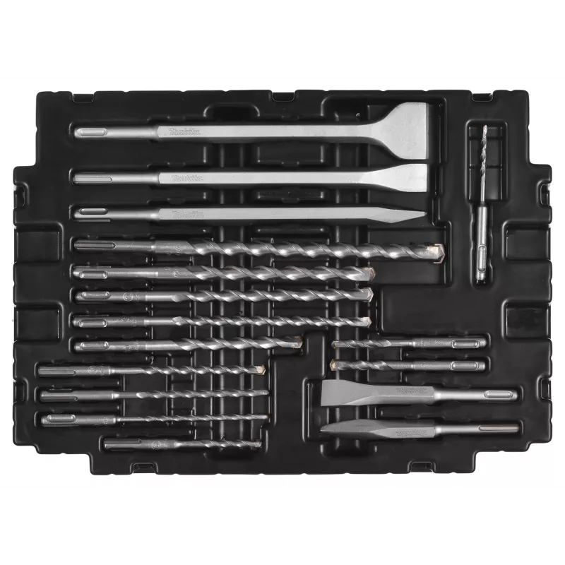 MAKITA DRILL BIT SET SDS + CHISELS 17pcs. IN THE MAKPAC SUITCASE