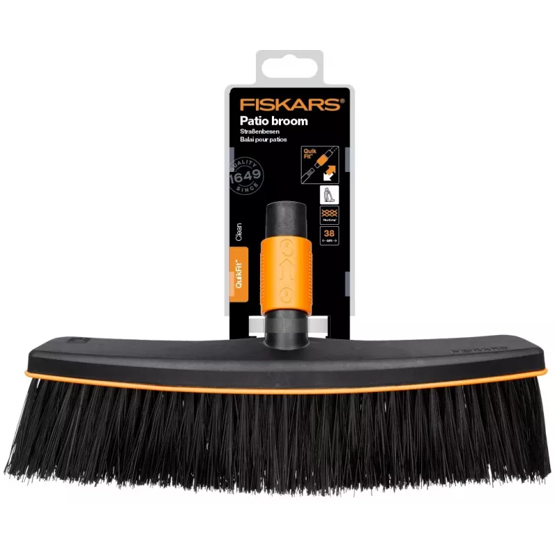 Fiskars 1001416 šluota Plastikinė Juoda, Oranžinė
