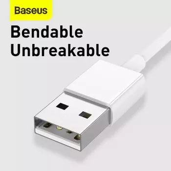 USB laidas Baseus Superior USB 2.0 1.5 m USB A USB C/Micro USB A/Lightning baltas