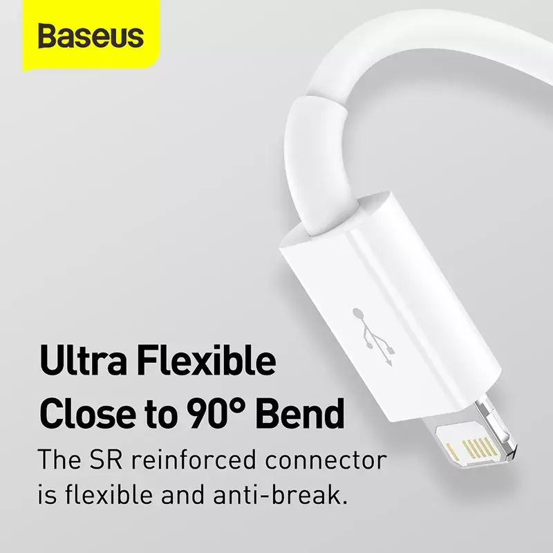 USB laidas Baseus Superior USB 2.0 1.5 m USB A USB C/Micro USB A/Lightning baltas