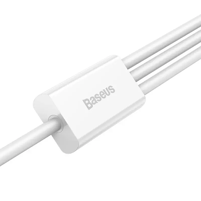 USB laidas Baseus Superior USB 2.0 1.5 m USB A USB C/Micro USB A/Lightning baltas