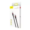 USB laidas Baseus Cafule 2m USB C juoda raudona