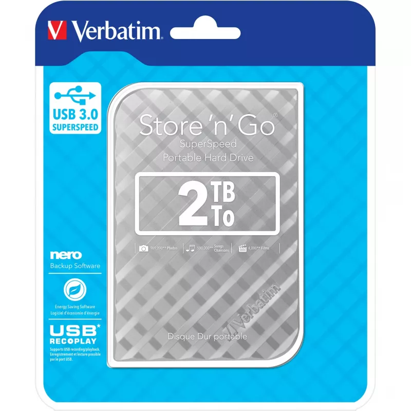 Store n GO 2TB USB 3.0 Sidabrinė 53198