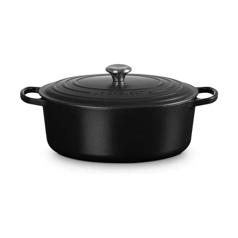 Le Creuset Signature ovalus kepimo indas, juodas, 33 cm