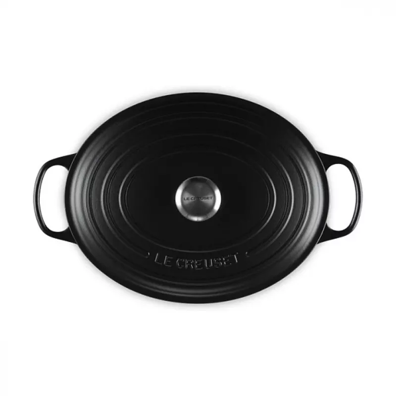 Le Creuset Signature ovalus kepimo indas, juodas, 33 cm