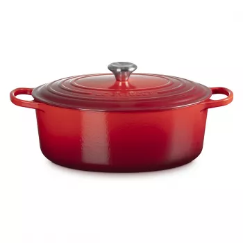 Le Creuset Signature Ovalus kepimo indas vyšninės raudonos spalvos 33 cm