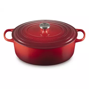 Le Creuset Signature Ovalus kepimo indas vyšninės raudonos spalvos 33 cm