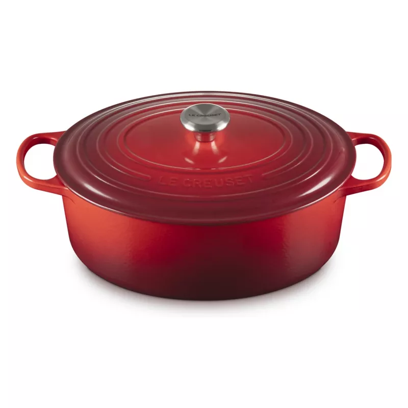 Le Creuset Signature Ovalus kepimo indas vyšninės raudonos spalvos 33 cm