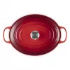 Le Creuset Signature Ovalus kepimo indas vyšninės raudonos spalvos 33 cm