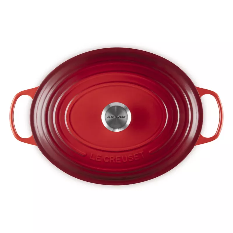 Le Creuset Signature Ovalus kepimo indas vyšninės raudonos spalvos 33 cm