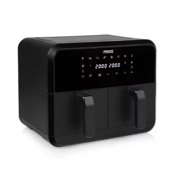 Karšto oro gruzdintuvė Princess 1.182068.01.001 su dvigubu krepšiu 8 l 2400 W 220°C liet. LED (juoda)