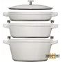 Staub La Cocotte 4,2 L apvalus ketaus troškintuvas kepimo indui