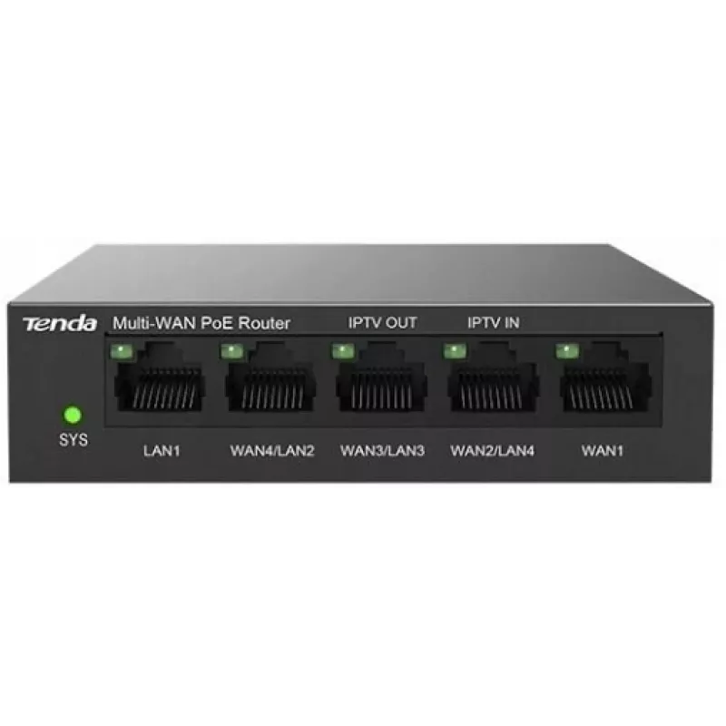 Laidinis maršrutizatorius Tenda G0-5G-PoE Gigabit Ethernet juodas IPSec VPN