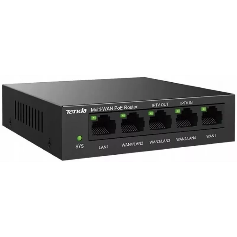 Laidinis maršrutizatorius Tenda G0-5G-PoE Gigabit Ethernet juodas IPSec VPN