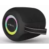 Monofoninis nešiojamas garsiakalbis GEMBIRD GMB Audio SPK-BT-LED-05-BK — 8 W RMS, 6,6 cm tvarkyklė, Bluetooth, MicroSD palaikymas, juodas cilindras