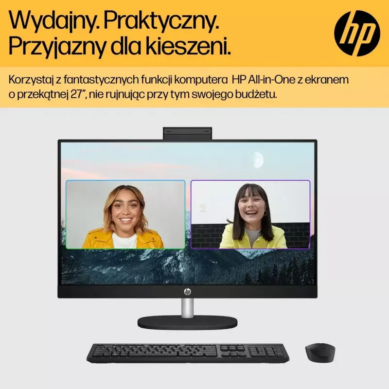 All-in-One PC HP 27-cr0222nw — HP „All-in-One“ stalinis kompiuteris su AMD Ryzen 7 7730U, 16 GB RAM, 512 GB SSD, 27 colių FHD, „Windows 11 Home“, „Wi‑Fi 6“