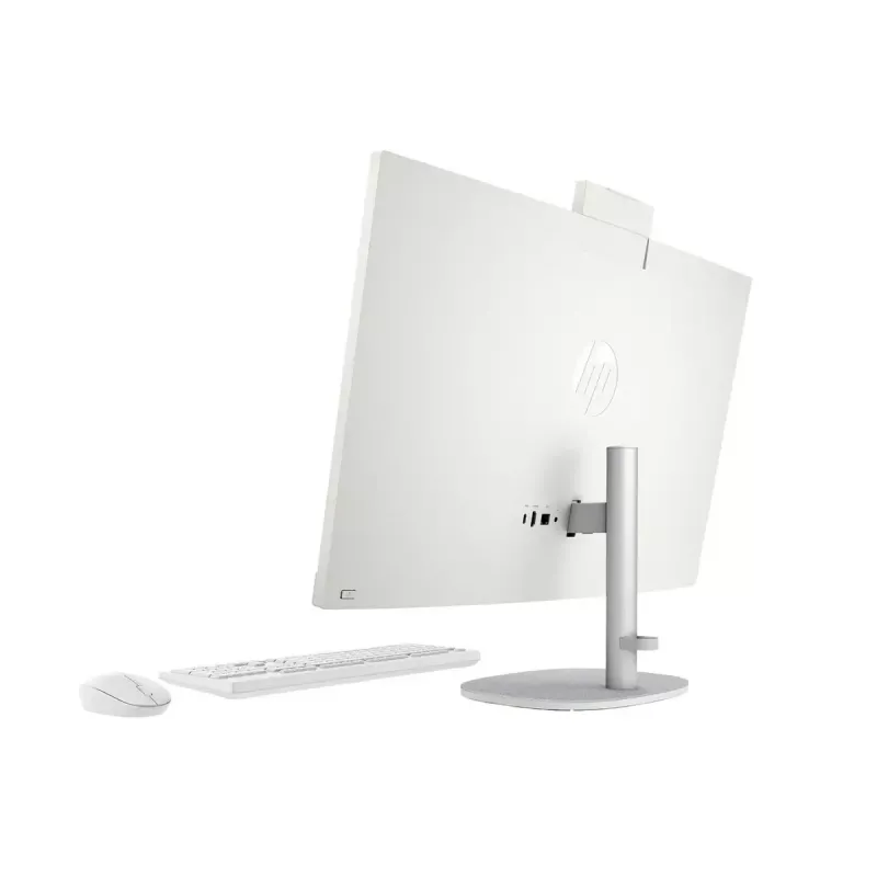 „Viskas viename“ kompiuteris HP 27-cr0232nw — AMD Ryzen 5 7520U, 16 GB RAM, 512 GB SSD, 27 colių FHD, „Windows 11 Home“, „Wi‑Fi 6“ (balta)