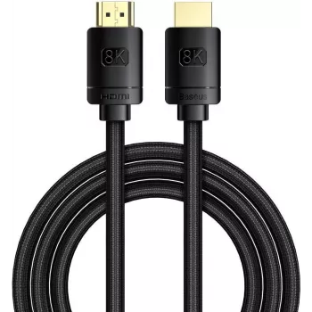 Baseus High Definition serijos HDMI 2.1 laidas, 8K 60Hz, 3D, HDR, 48Gbps, 3m (juodas)