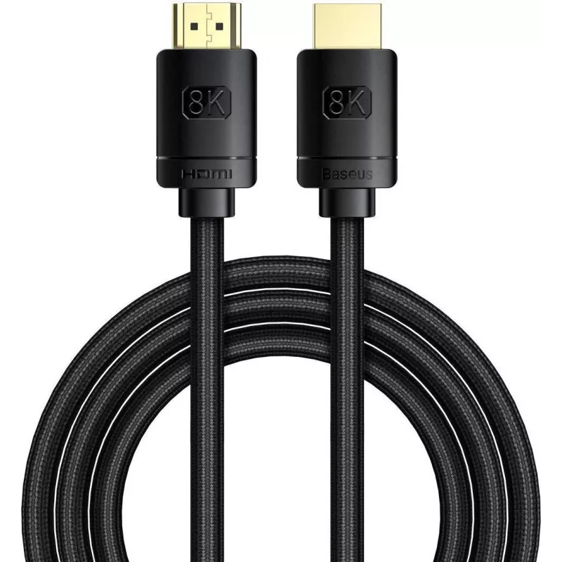 Baseus High Definition serijos HDMI 2.1 laidas, 8K 60Hz, 3D, HDR, 48Gbps, 3m (juodas)
