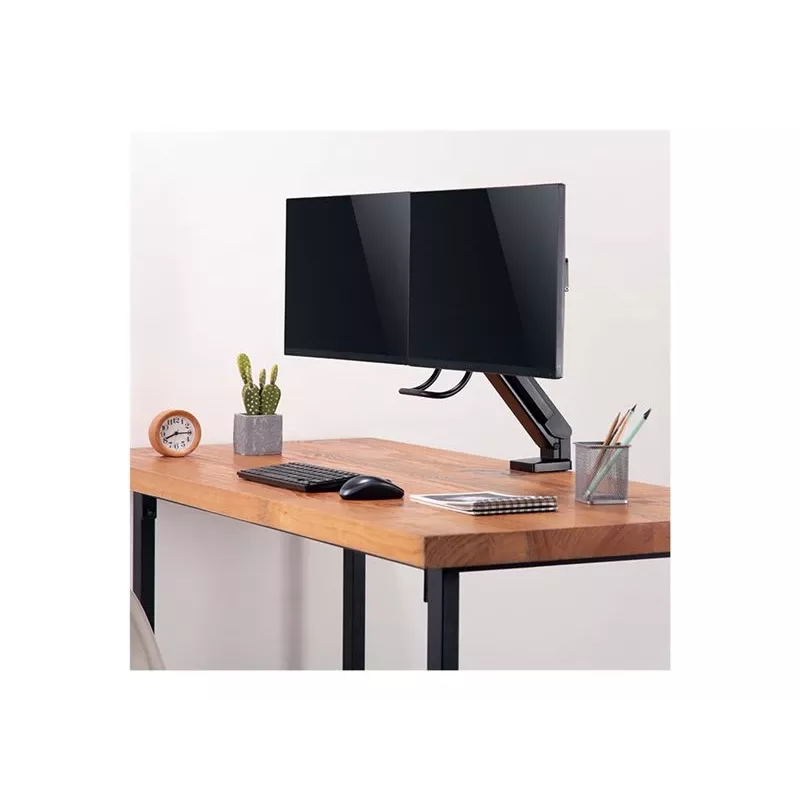 LOGILINK BP0102 dvigubas monitoriaus laikiklis 17-27 col. plienas taupantis vietą