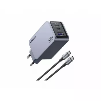 UGREEN vidaus įkroviklis Nexode Pro 3 prievadų GaN PD greitasis įkroviklis 2 USB Type-C