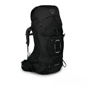 Kuprinė Osprey Aether 65 — 65 l, nailonas, juoda, 2,2 kg, 40 cm plotis, vyrams