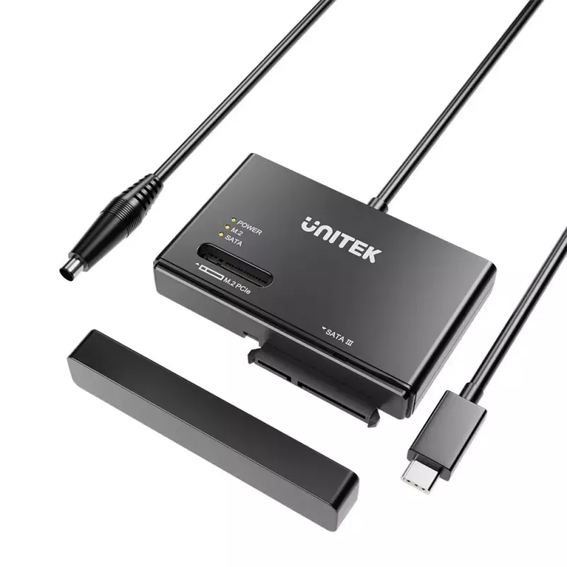 SSD korpusas UNITEK S1232A01-EU juodas M.2/2,5 colio/3,5 colio 10 Gbit/s