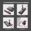 SSD korpusas UNITEK S1232A01-EU juodas M.2/2,5 colio/3,5 colio 10 Gbit/s