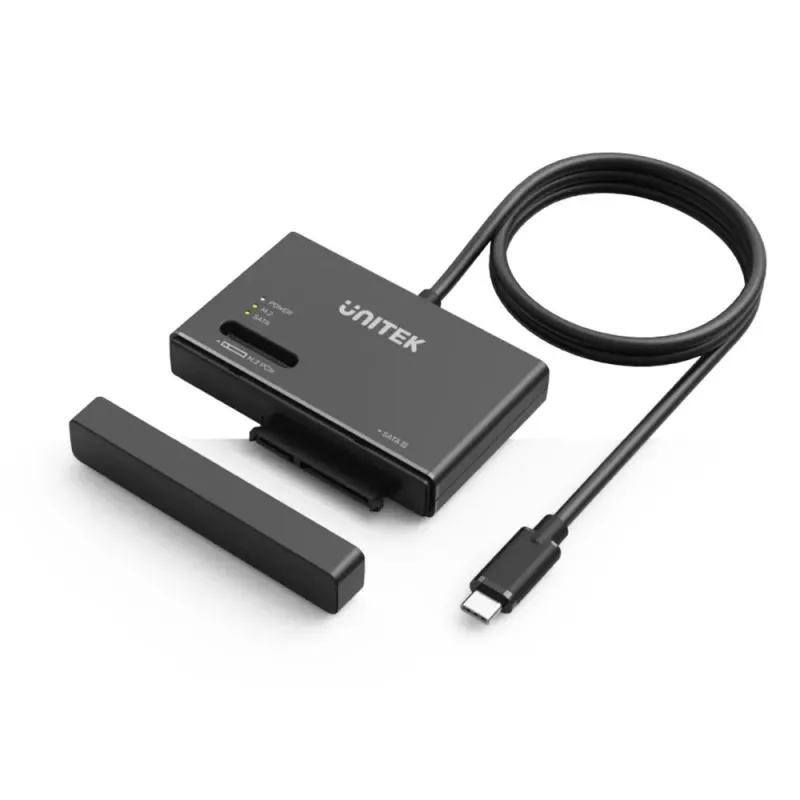 SSD korpusas UNITEK S1232A01-EU juodas M.2/2,5 colio/3,5 colio 10 Gbit/s