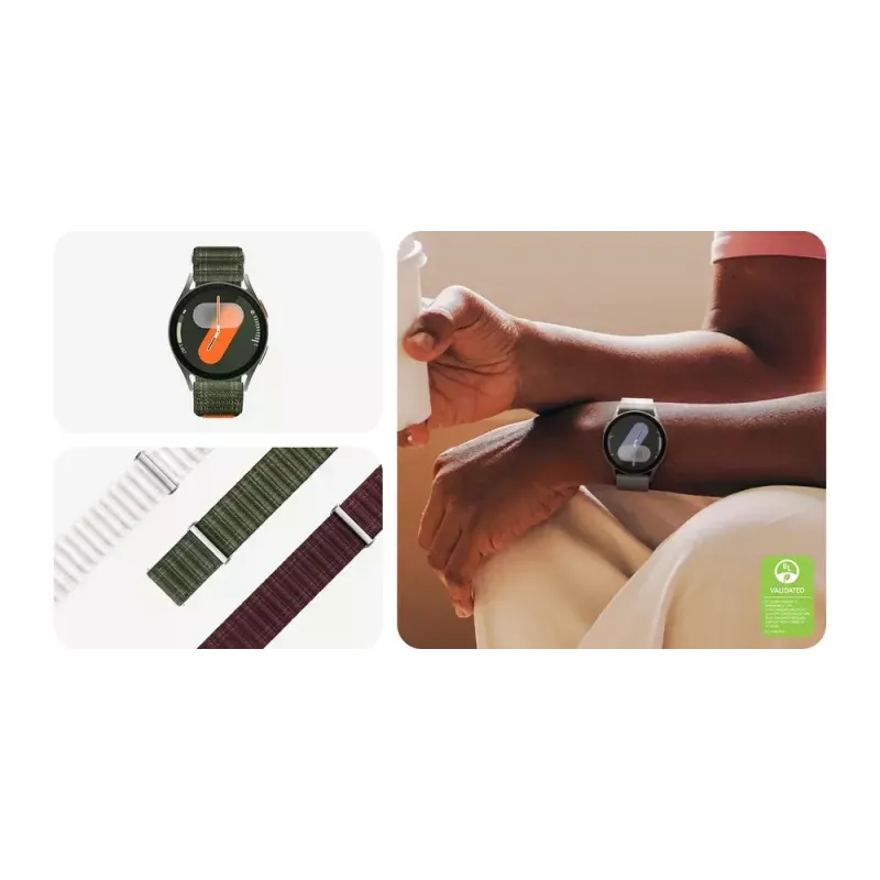 Dirželis Samsung Galaxy Watch 7 Fabric Band S/M Burgundy