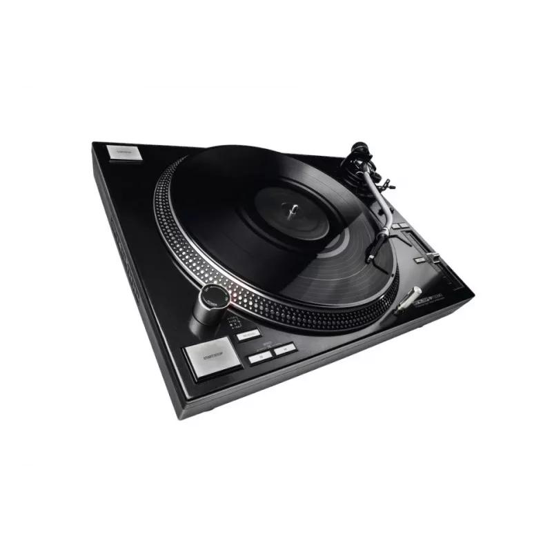 Tiesioginės pavaros DJ patefonas Reloop RP-7000 MK2 — 33/45/78 aps./min., S formos tonearmė, aliuminio plokštelė, juoda