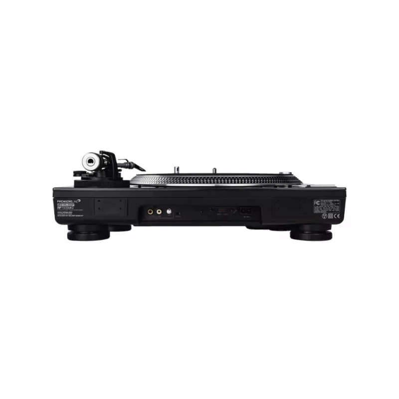 Tiesioginės pavaros DJ patefonas Reloop RP-7000 MK2 — 33/45/78 aps./min., S formos tonearmė, aliuminio plokštelė, juoda
