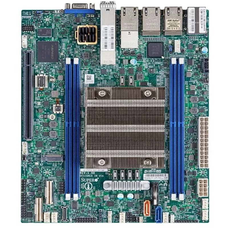 Supermicro Barebone SuperServer 1U Intel Xeon D-2733NT (8C/16T) 2,1 GHz SYS-110D-8C-FRAN8TP