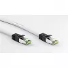 Goobay CAT 8.1 komutacinis kabelis, S/FTP (PiMF), baltas, 0,5 m - LSZH be halogenų, varis AWG 24 (55123)