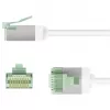 Goobay Ultra-Flexible CAT 8.1 komutacinis kabelis plonas U/FTP White - extra-short plug 99.9% (74361)