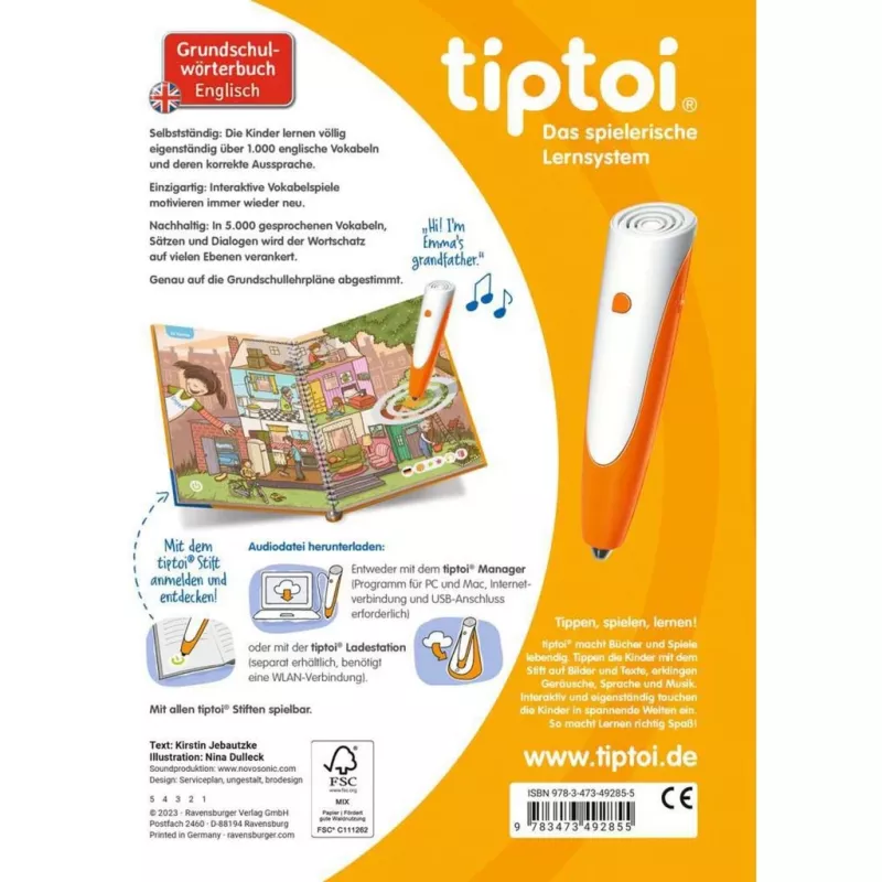 tiptoi Primary School English Dictionary, Mokomoji knyga