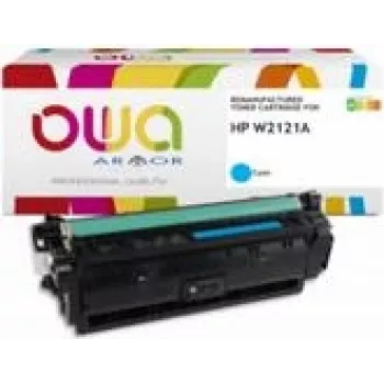 OWA dažų miltelių kasetė, suderinama su HP W2121A žydra (4500 psl.)