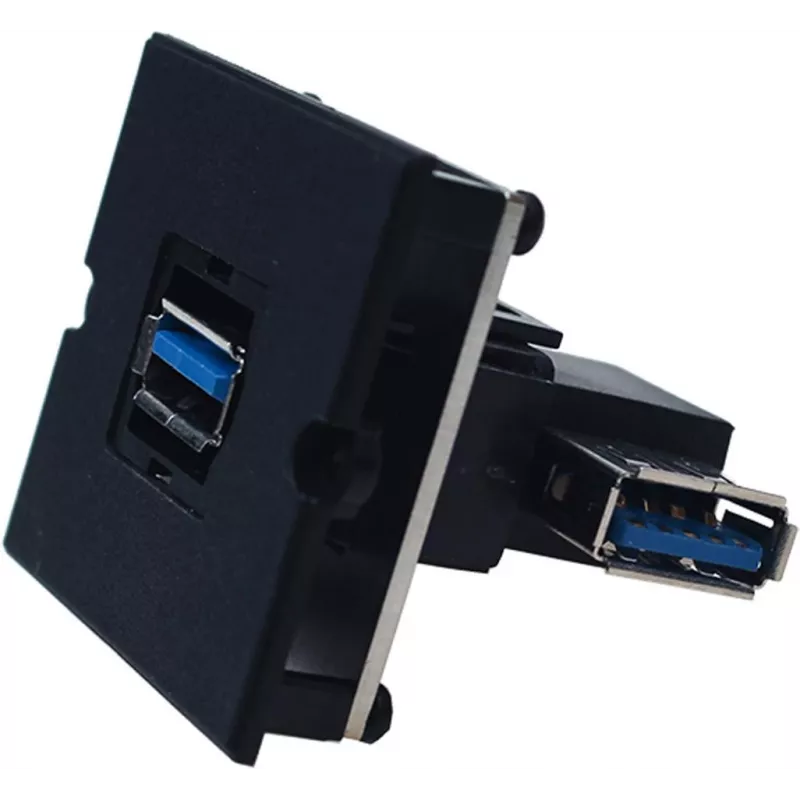 Bachmann 917.122 - USB A - USB 3.2 Gen 1 (3.1 Gen 1) - juoda