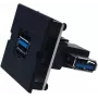Bachmann 917.122 - USB A - USB 3.2 Gen 1 (3.1 Gen 1) - juoda